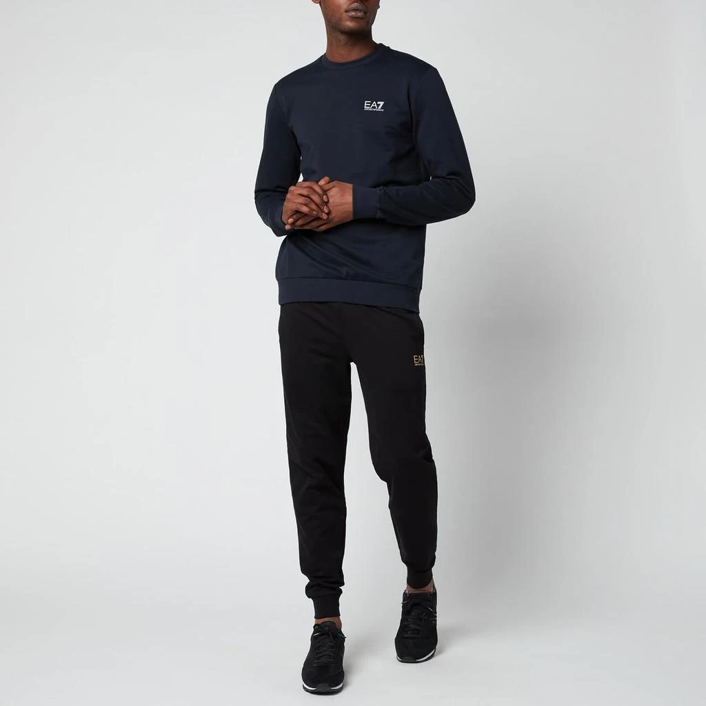 商品EA7|EA7 Men's Core ID Crewneck Sweatshirt - Night Blue/Silver,价格¥444,第3张图片详细描述