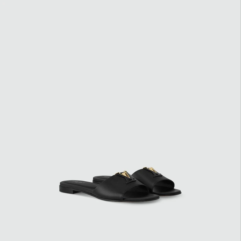 商品Louis Vuitton|【预售3-7天】LV/路易威登 女士黑色小牛皮平跟凉鞋,价格¥7143,第6张图片详细描述