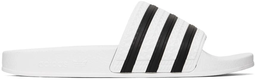 商品Adidas|White & Black Adilette Slides,价格¥225,第1张图片
