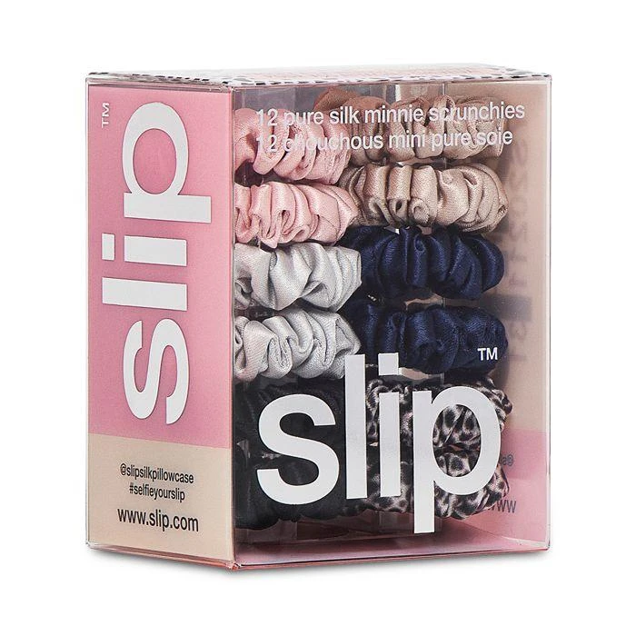 商品Slip|silk Pure Silk Minnie Scrunchies, Set of 12,价格¥291,第1张图片