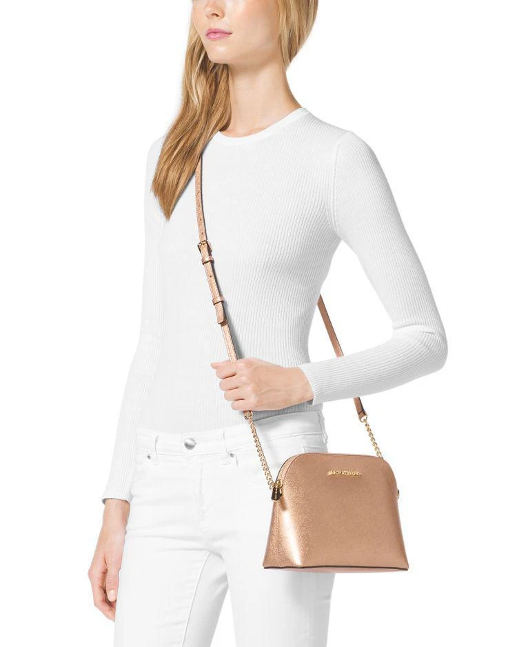 商品Michael Kors|Cindy Dome 大号金属亮面斜跨包,价格¥757,第2张图片详细描述