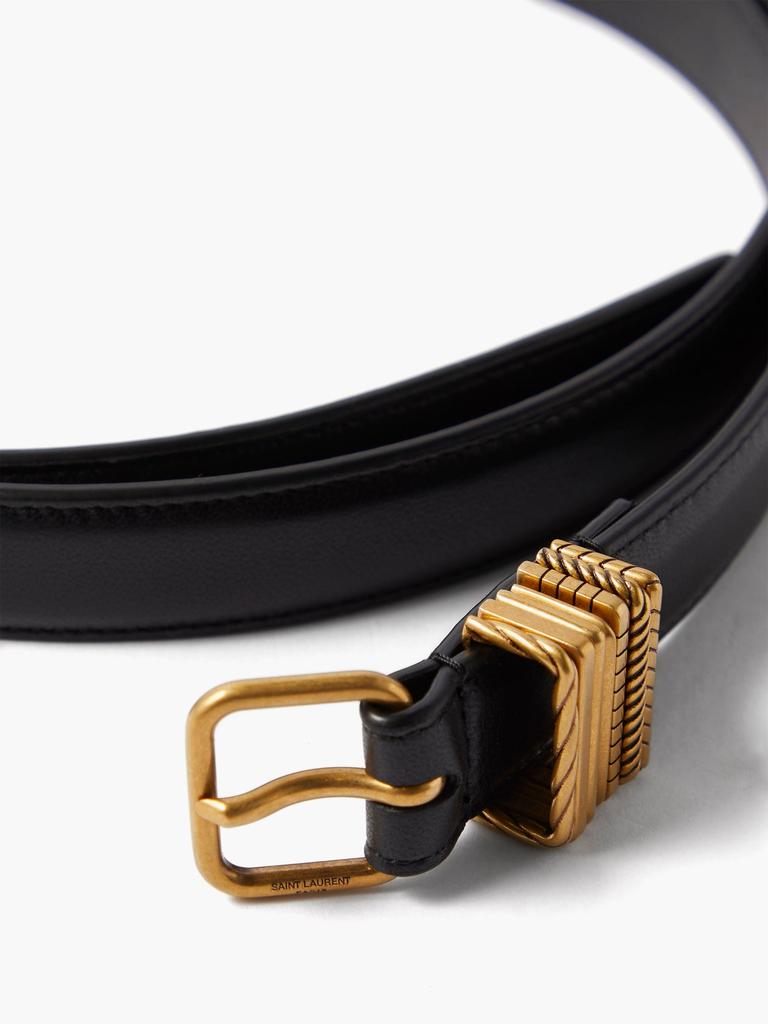 Engraved-loop leather belt商品第3张图片规格展示