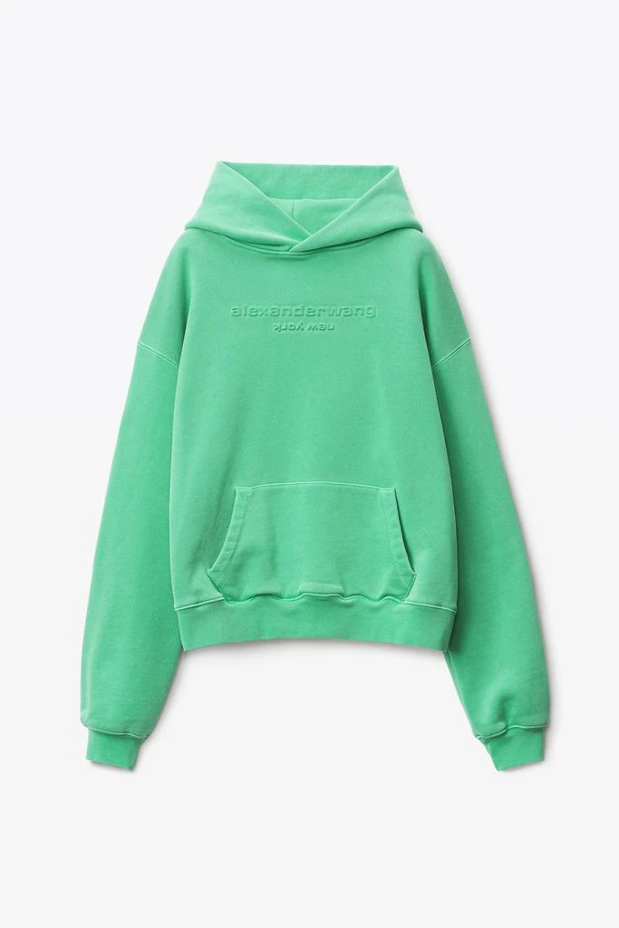商品Alexander Wang|EMBOSSED LOGO HOODIE IN TERRY,价格¥1490,第3张图片详细描述