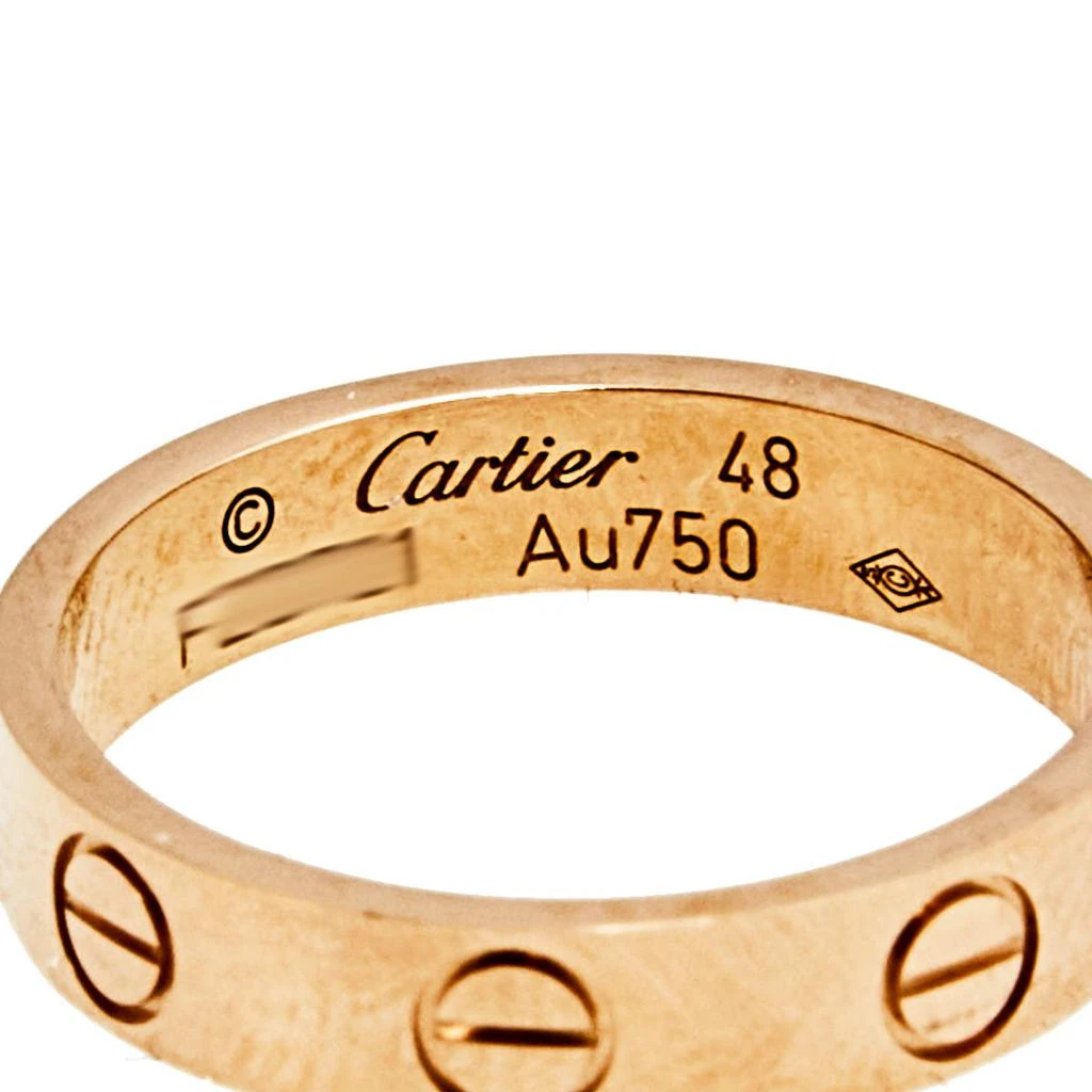 Cartier Love 18K Rose Gold Narrow Wedding Band Ring 48 商品