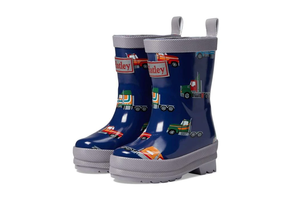 商品Hatley|Big Rigs Shiny Rain Boots (Toddler/Little Kid/Big Kid),价格¥412,第1张图片