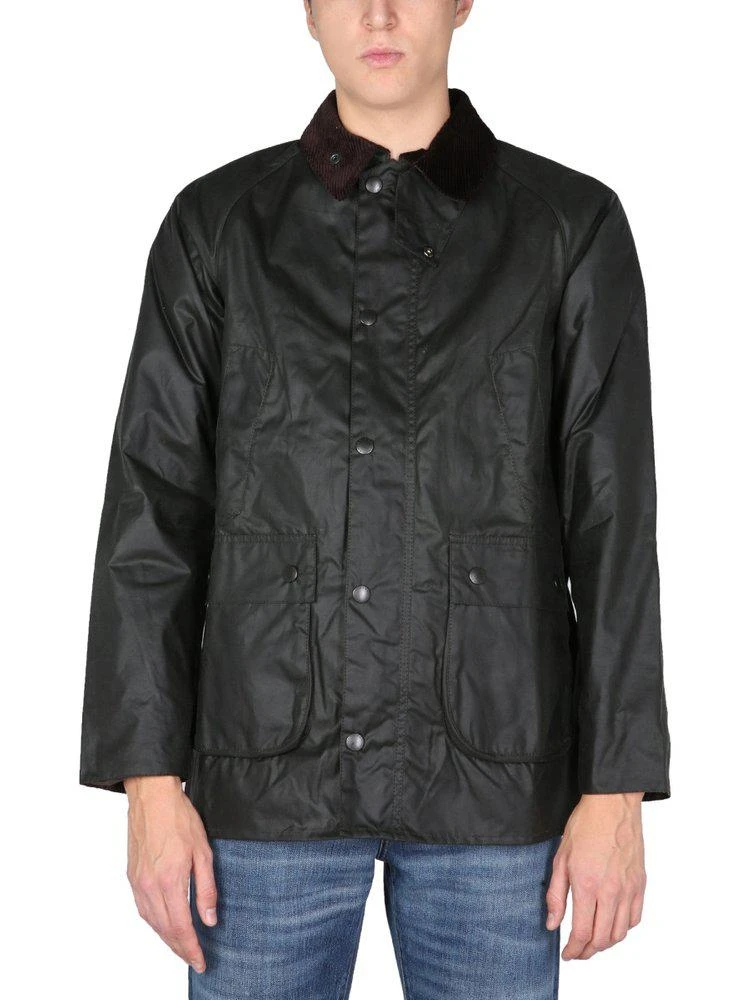 商品Barbour|Barbour Logo Embroidered Snap-Fastening Jacket,价格¥2823,第1张图片