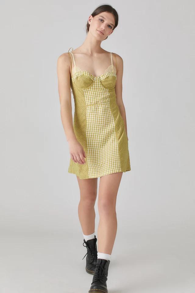 UO Felicity Eyelet Bustier Mini Dress商品第5张图片规格展示