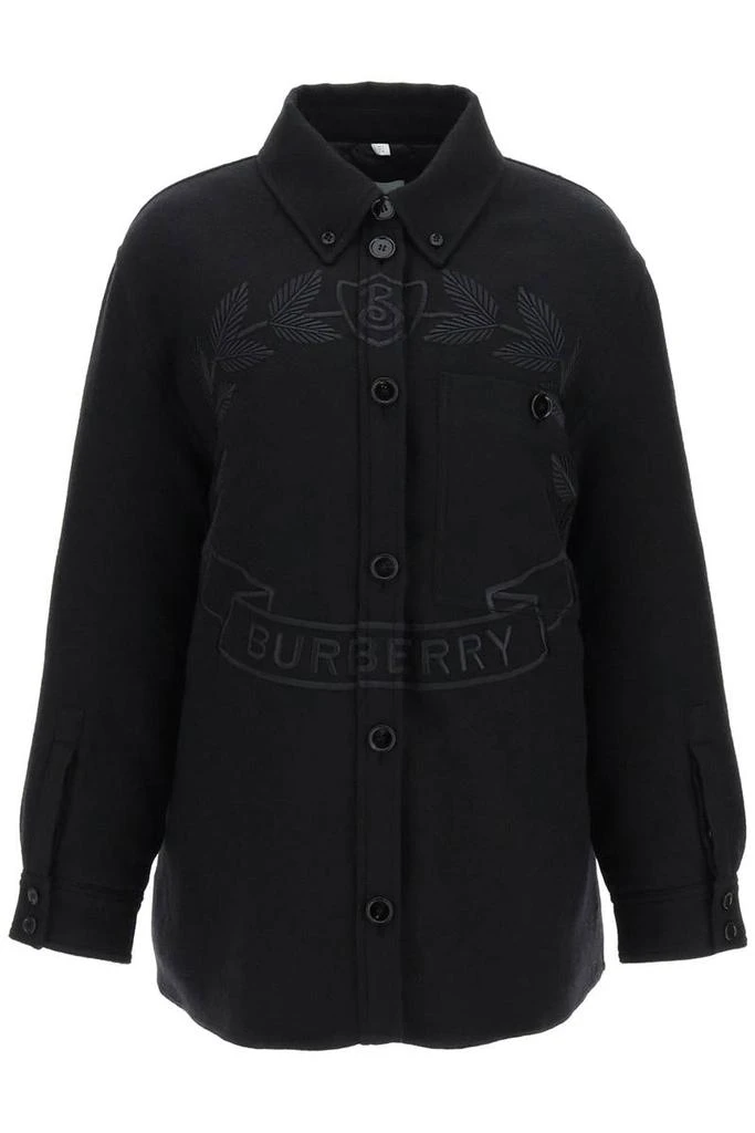 商品Burberry|Burberry crest embroidered layered jacket,价格¥11805,第1张图片