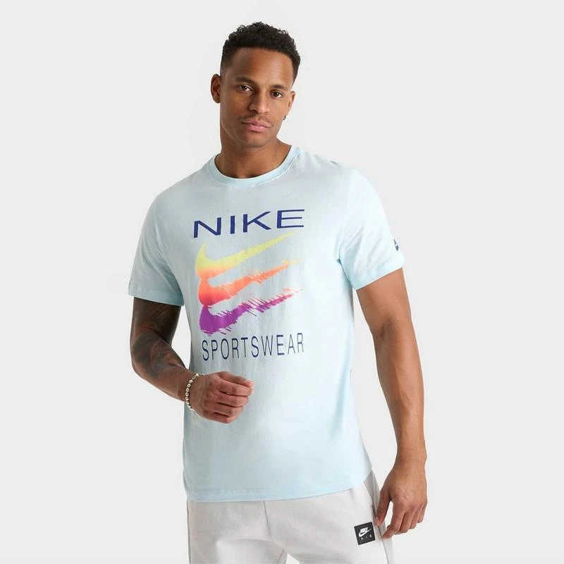 商品NIKE|Men's Nike Sportswear Triple Swoosh T-Shirt,价格¥88,第1张图片