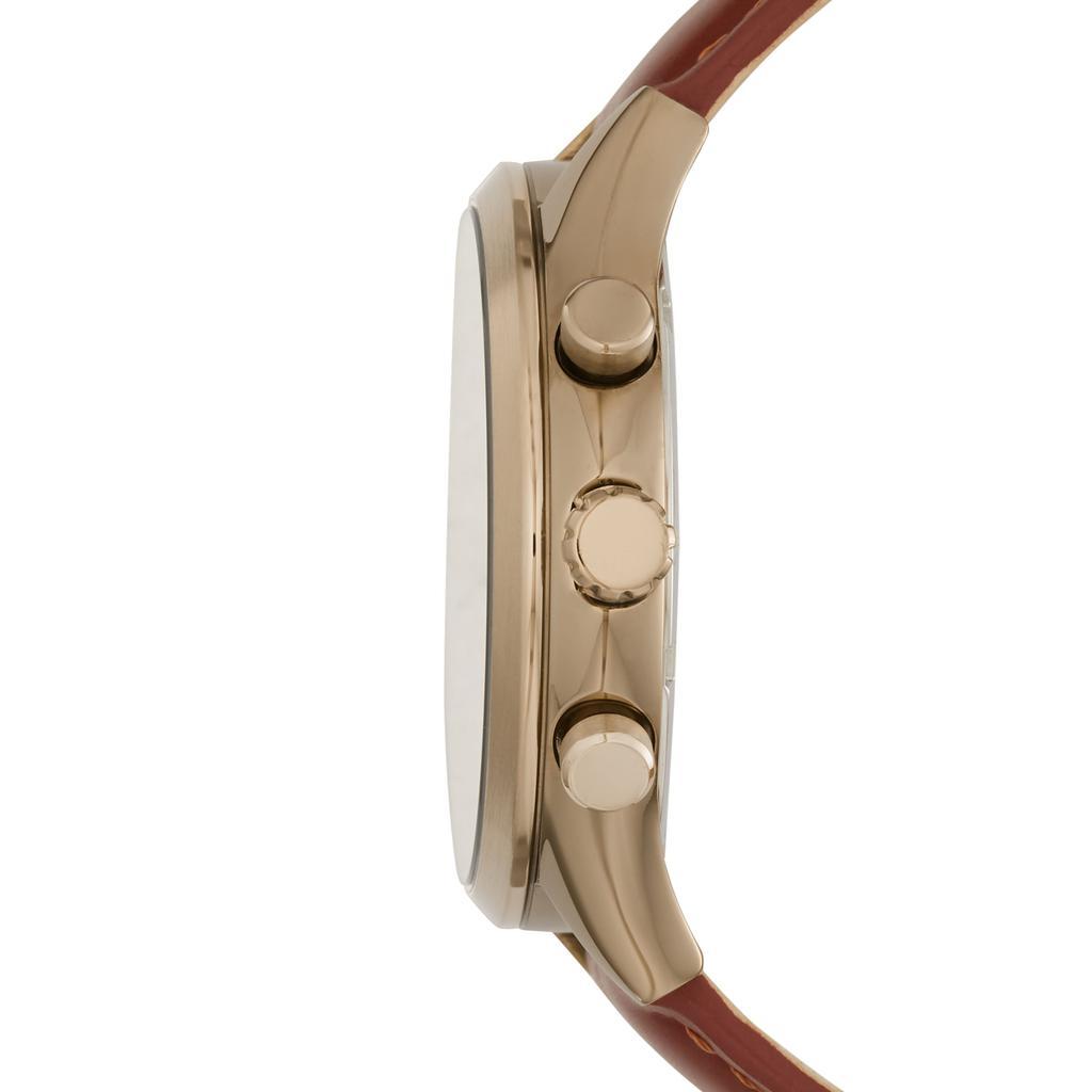 商品Fossil|Fossil Men's Fenmore Midsize Multifunction, Brown-Tone Stainless Steel Watch,价格¥646,第4张图片详细描述