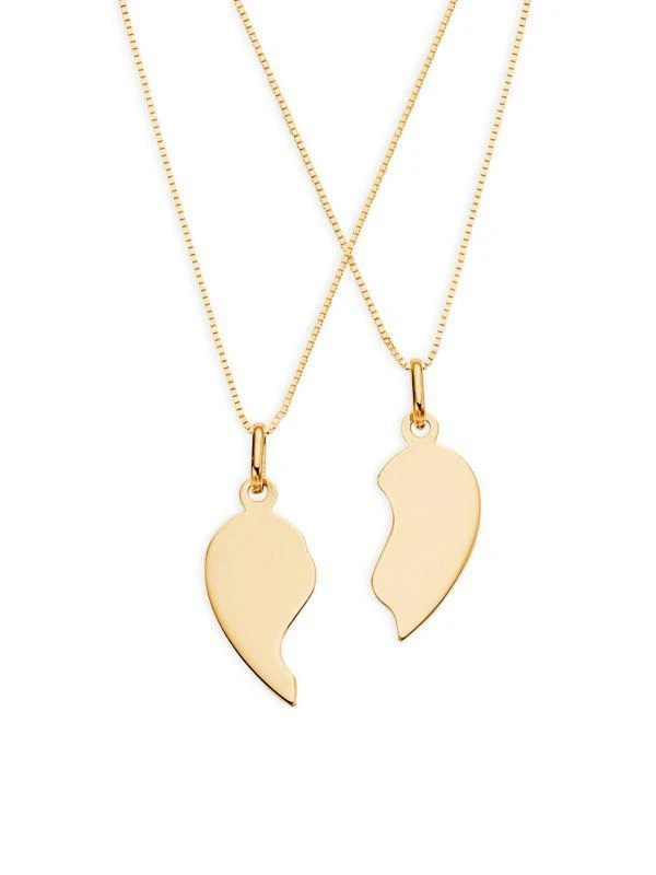 商品Saks Fifth Avenue|Two-Piece 14K Yellow Gold Heart Pendant Necklace Set,价格¥2767,第1张图片