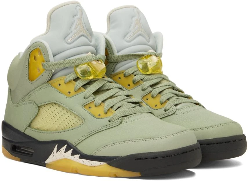 商品Jordan|Green Air Jordan 5 Retro Sneakers,价格¥941,第4张图片详细描述