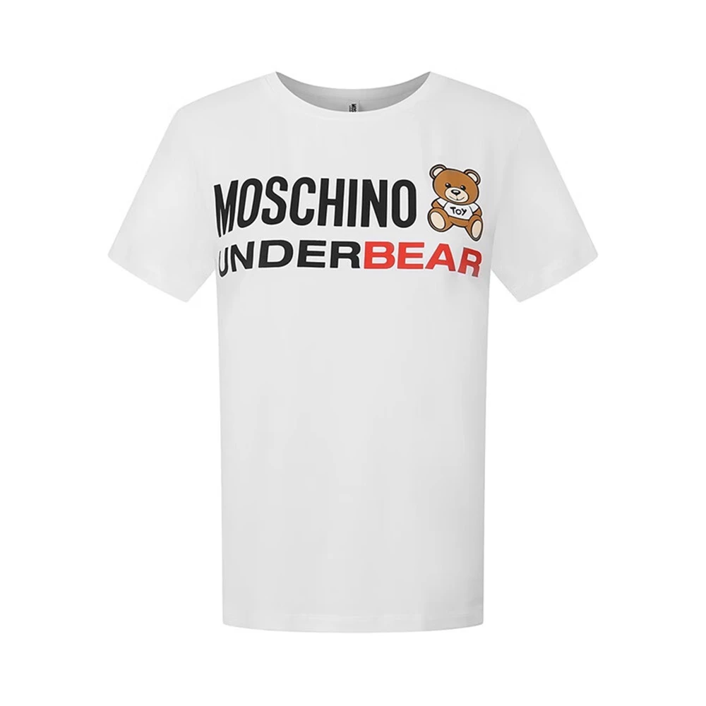 商品[国内直发] Moschino|Moschino 莫斯奇诺 女士白色LOGO图案短袖T恤 A1904-9003-0001,价格¥585,第1张图片