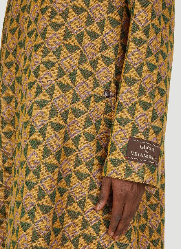 商品Gucci|G Rhombi Coat in Yellow,价格¥25188,第5张图片详细描述