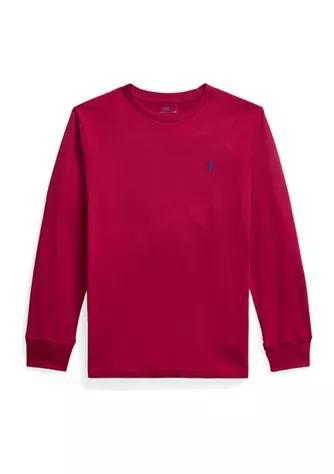 商品Ralph Lauren|Boys 8-20 Cotton Jersey Long-Sleeve T-Shirt,价格¥181,第1张图片