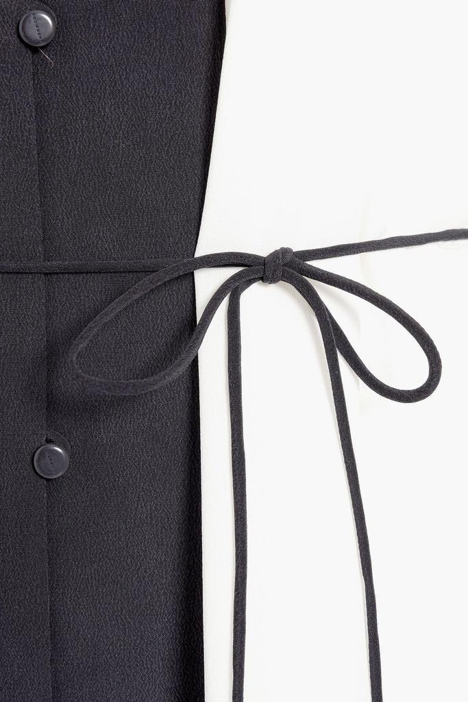 商品Equipment|Two-tone silk-crepe midi dress,价格¥1726,第4张图片详细描述