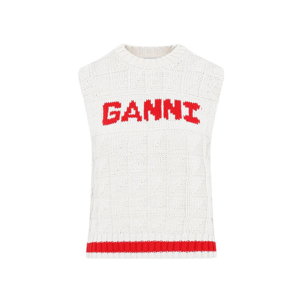 商品Ganni|GANNI  COTTON ROPE VEST GILET,价格¥1328,第1张图片