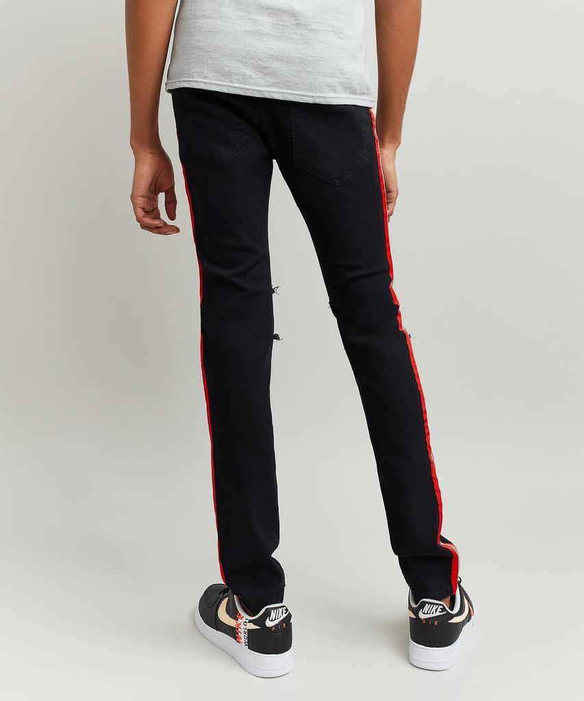 商品Reason Clothing|Restricted Graphic Print Side Stripe Jeans,价格¥185,第6张图片详细描述