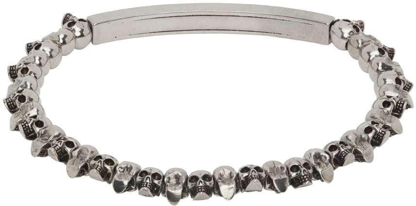 商品Alexander McQueen|Silver Skull Bracelet,价格¥3063,第2张图片详细描述