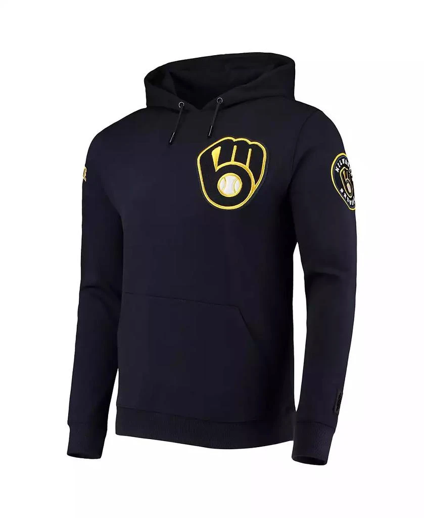 商品Pro Standard|Men's Navy Milwaukee Brewers Team Logo Pullover Hoodie,价格¥562,第2张图片详细描述