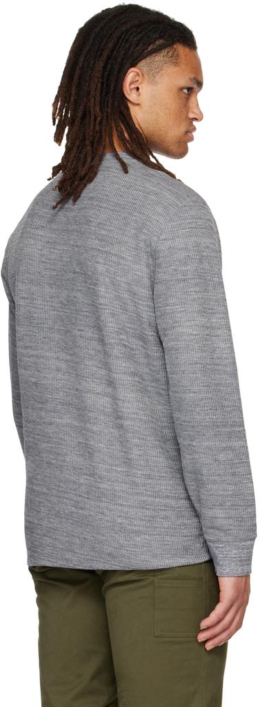 Gray Thermal Long Sleeve T-Shirt商品第3张图片规格展示