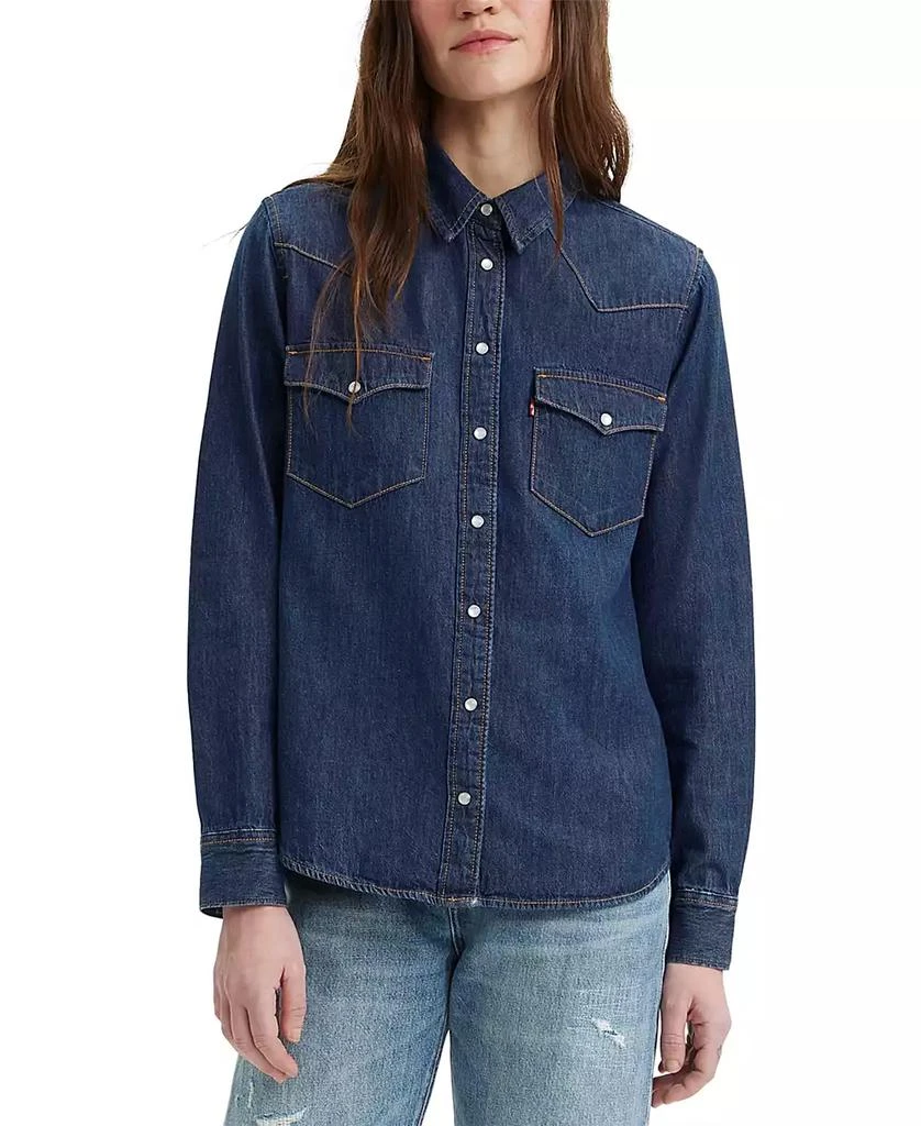 商品Levi's|Women's The Ultimate Western Cotton Denim Shirt,价格¥370,第1张图片