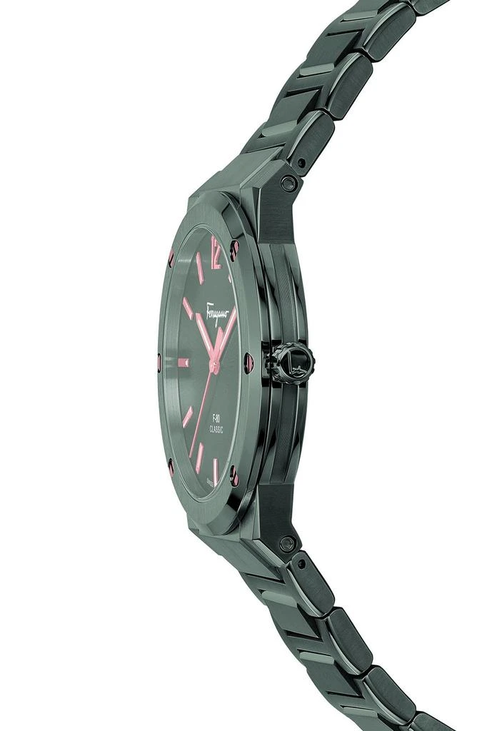 商品Salvatore Ferragamo|Salvatore Ferragamo F-80 Classic Gunmetal Bracelet Watch, 41mm,价格¥6138,第3张图片详细描述