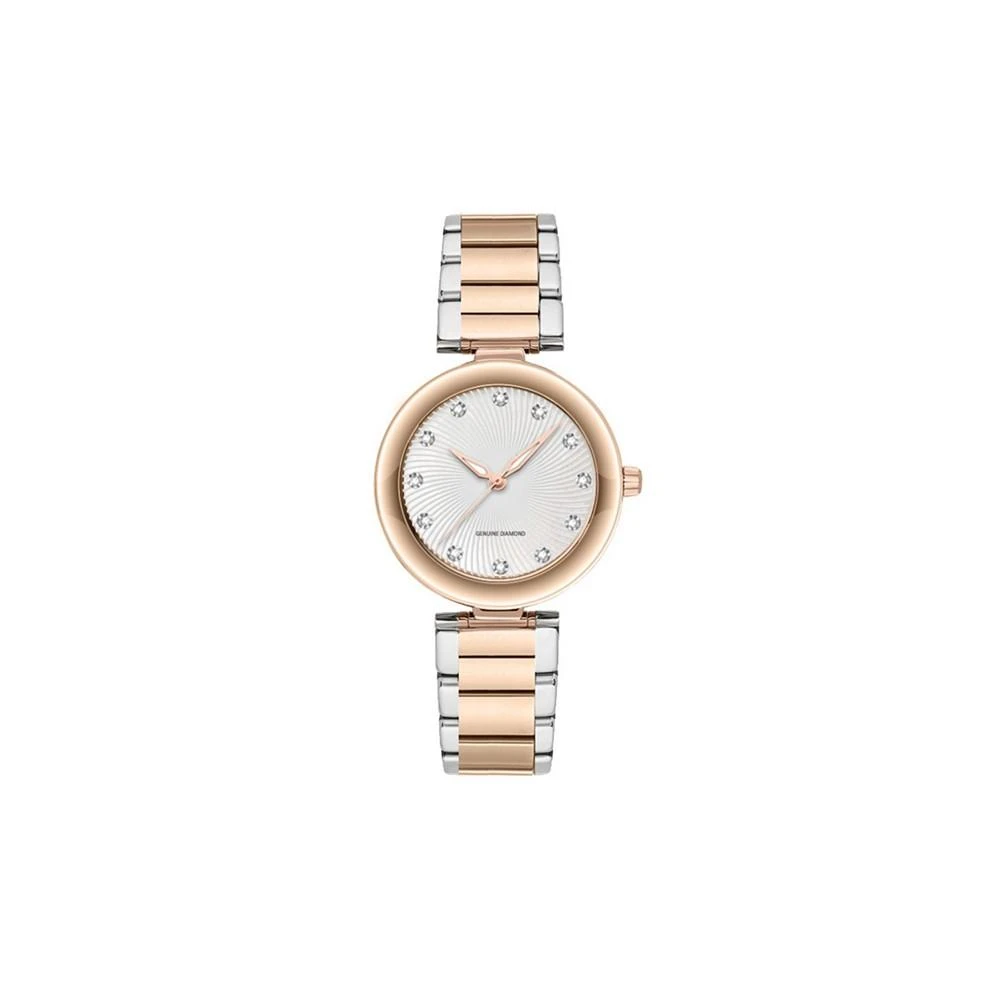 商品American Exchange|Women's Metal Diamond Two-Toned Stainless Steel Analog Watch,价格¥225,第1张图片