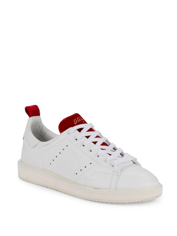 商品Golden Goose|Starter Velvet & Leather Sneakers,价格¥3222,第1张图片