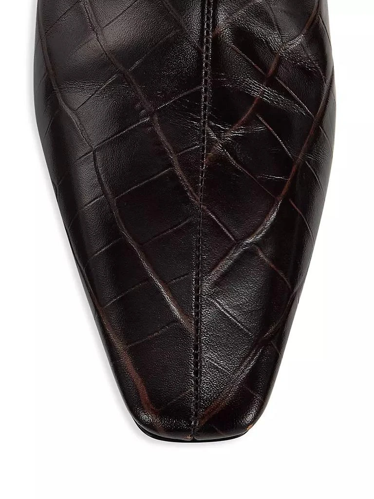 商品Totême|The Wide Shaft Croc-Embossed Leather Boots,价格¥8339,第4张图片详细描述