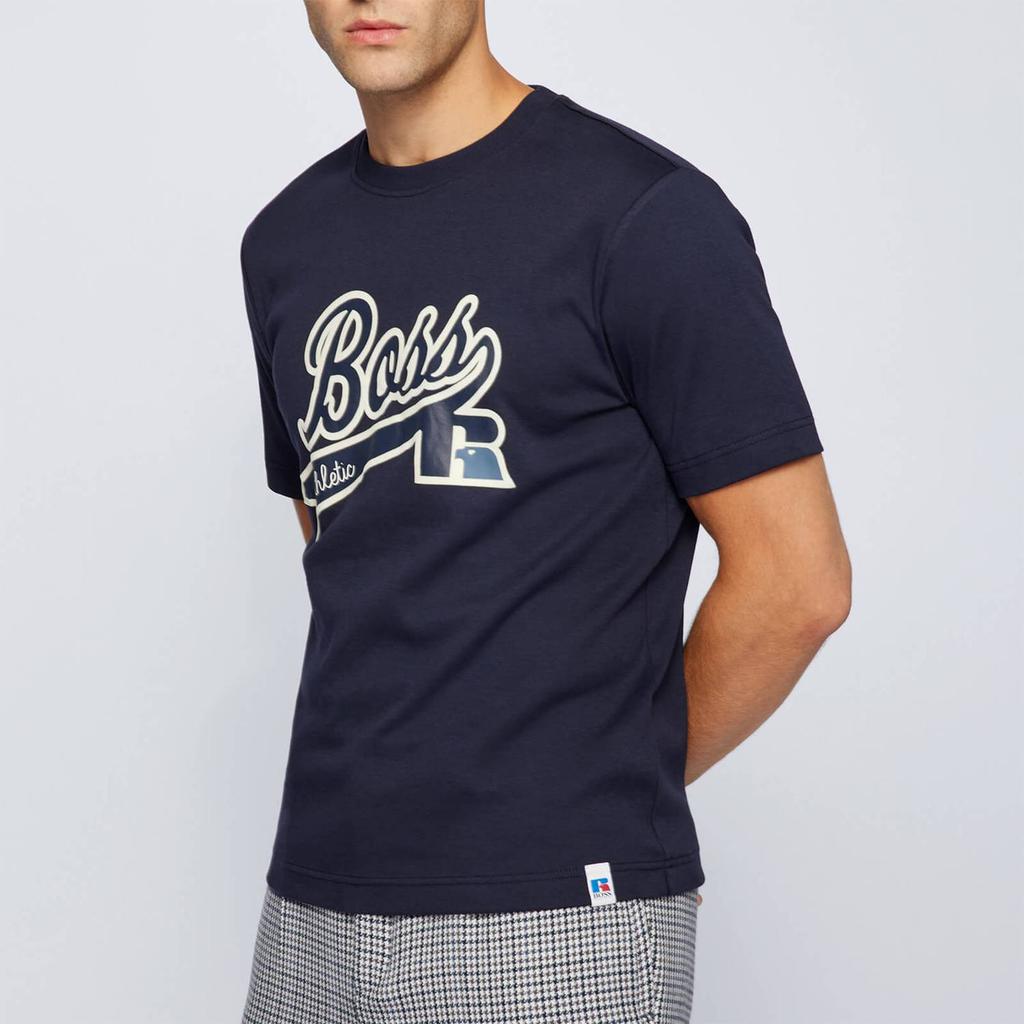 BOSS X Russell Athletic Men's Chest Logo T-Shirt - Navy商品第1张图片规格展示