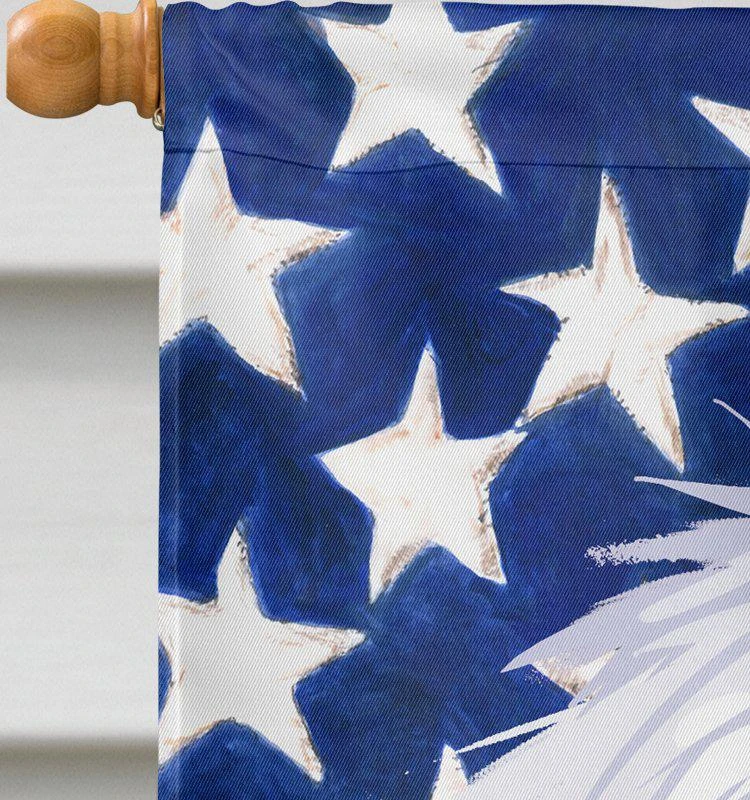 商品Caroline's Treasures|28 x 40 in. Polyester Old English Sheepdog American Flag Flag Canvas House Size 2-Sided Heavyweight,价格¥325,第2张图片详细描述