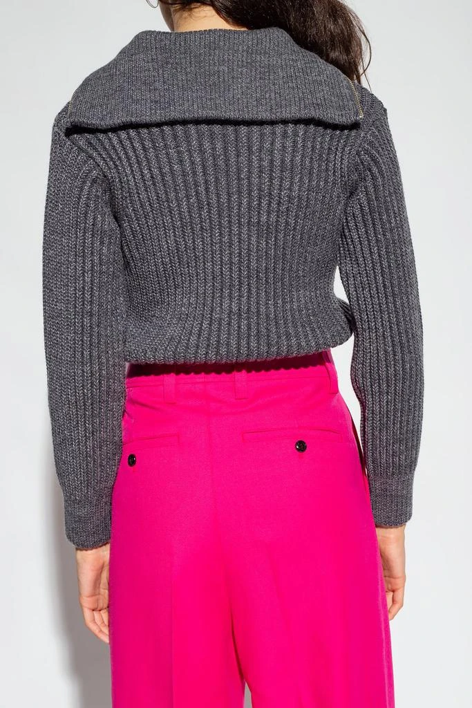 商品AMI|AMI Half-Zipped Knitted Sweater,价格¥2825,第3张图片详细描述