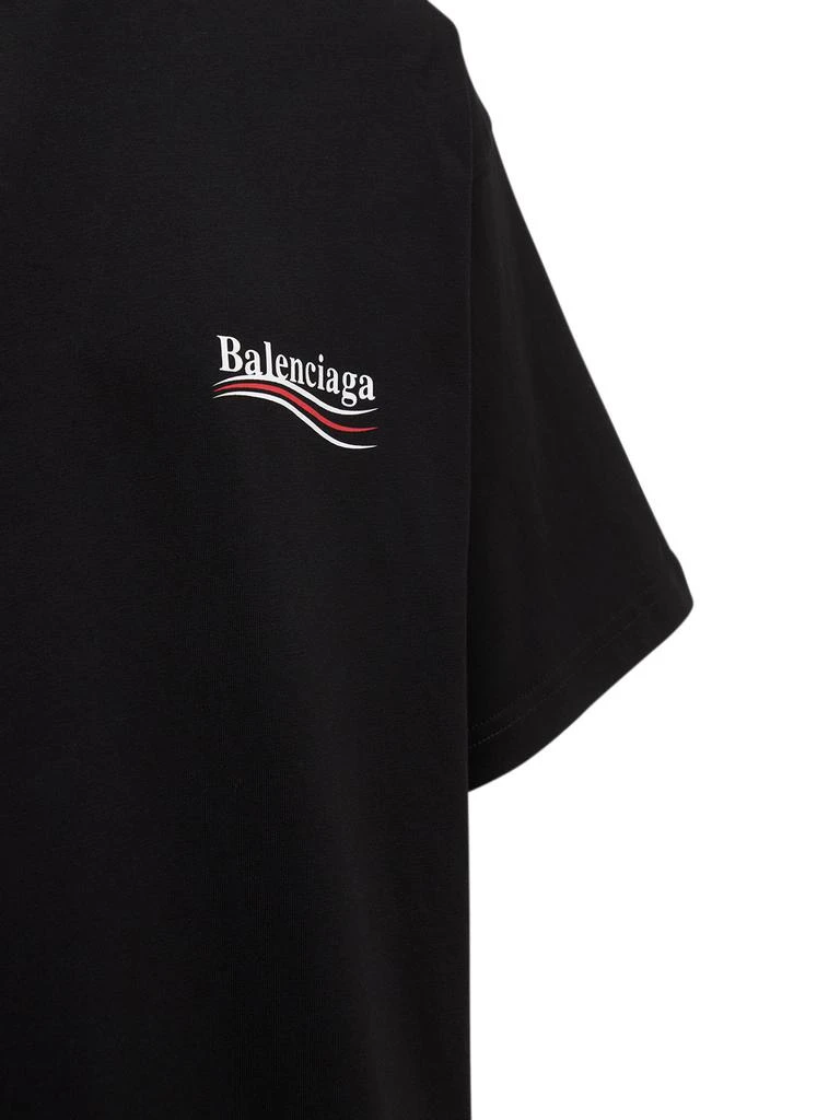 商品Balenciaga|Political Logo Crewneck T-shirt,价格¥4989,第1张图片