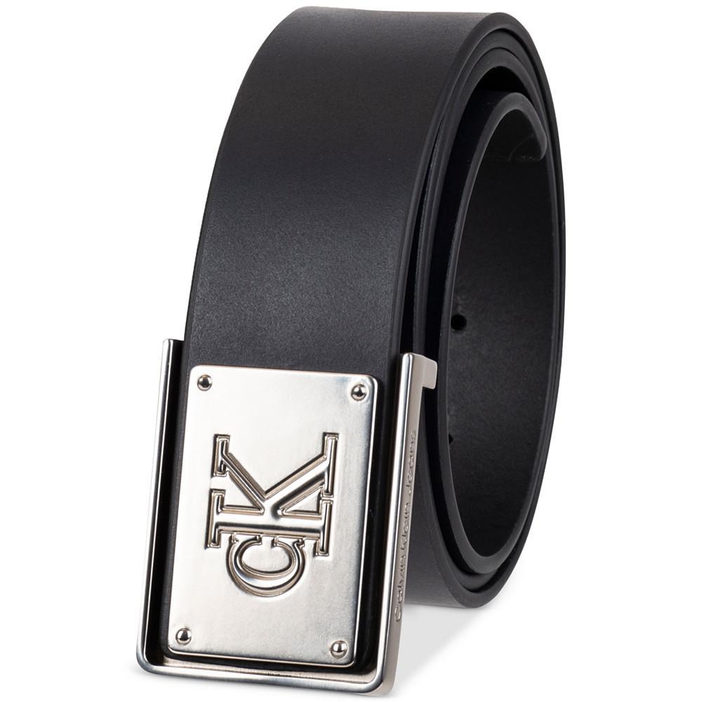 商品Calvin Klein|Men's CK Plate Plaque Belt,价格¥193,第4张图片详细描述