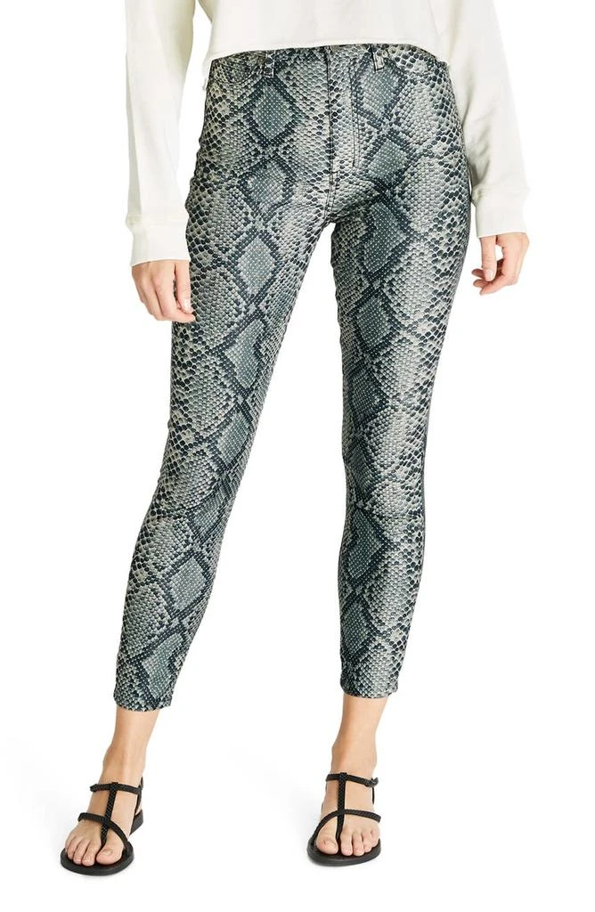 商品ÉTICA|Cindy High Waist Snake Print Ankle Skinny Jeans,价格¥434,第1张图片