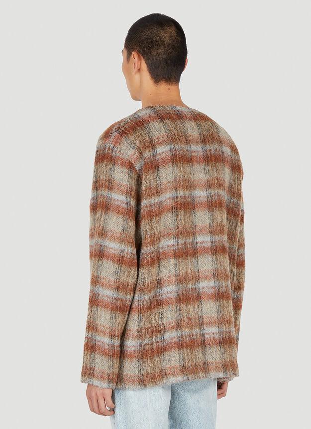 Ament Check Cardigan in Brown商品第4张图片规格展示