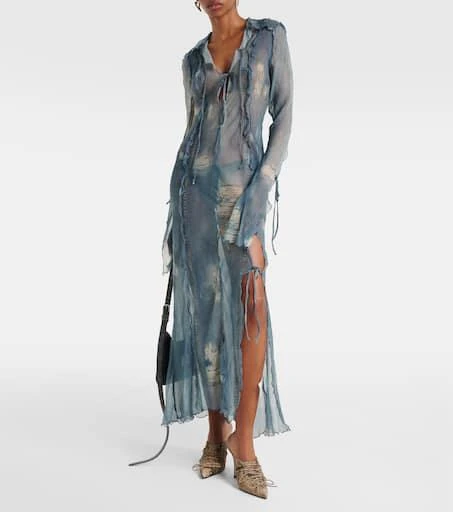 商品Acne Studios|Printed sheer midi dress,价格¥8726,第2张图片详细描述