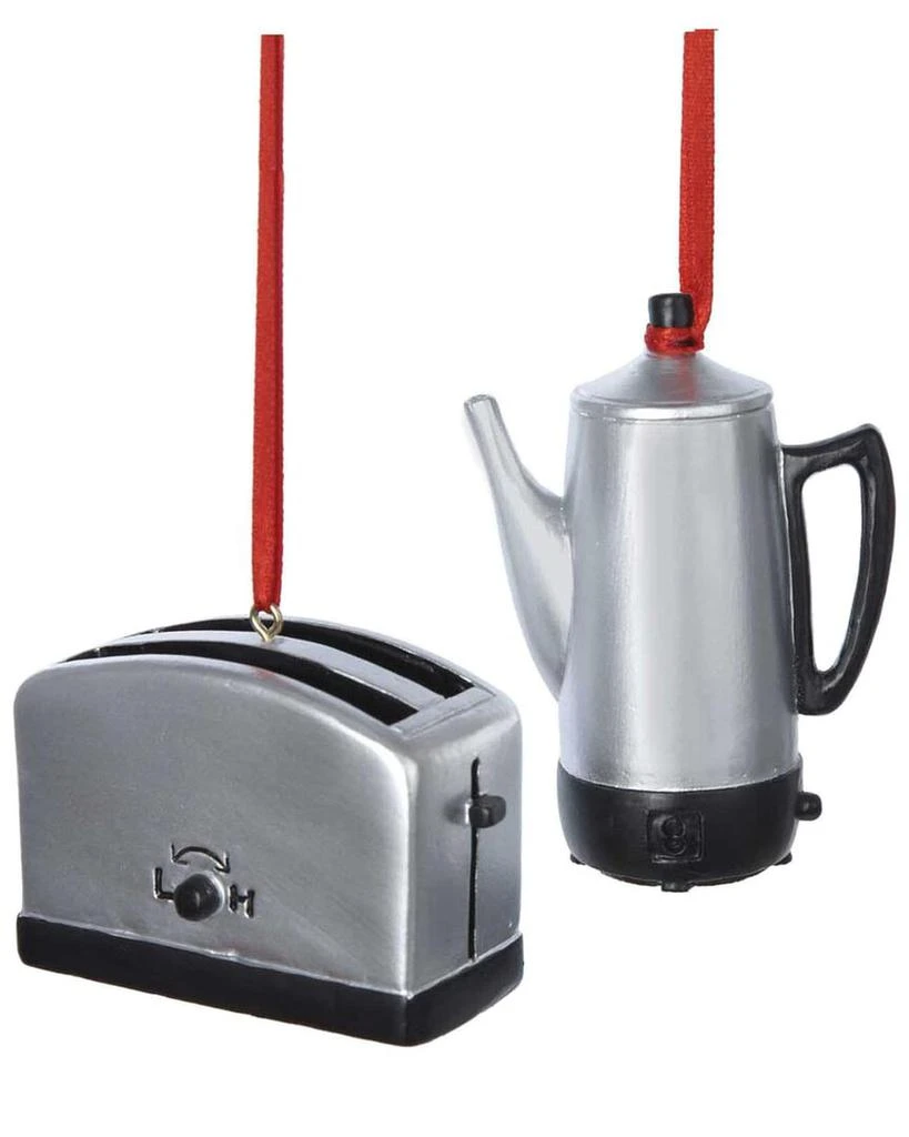 商品Kurt Adler|Kurt Adler 3in Resin Toaster/Coffee Pot Ornaments,价格¥150,第1张图片