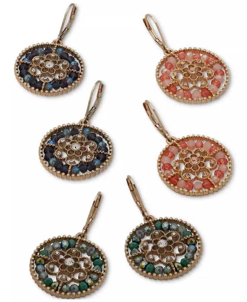 商品Lonna & Lilly|Gold-Tone Crystal & Bead Openwork Drop Earrings,价格¥178,第5张图片详细描述