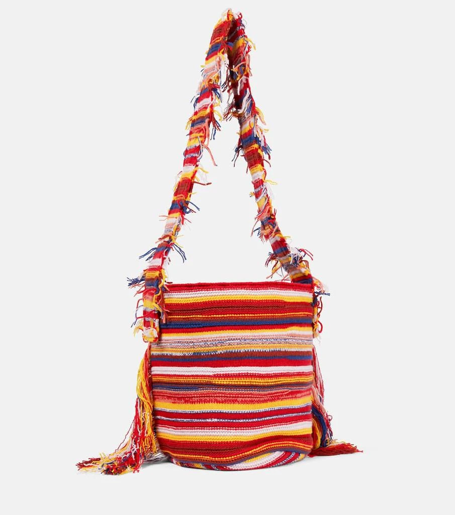 商品Chloé|Jorge striped cashmere-blend bucket bag,价格¥13191,第4张图片详细描述