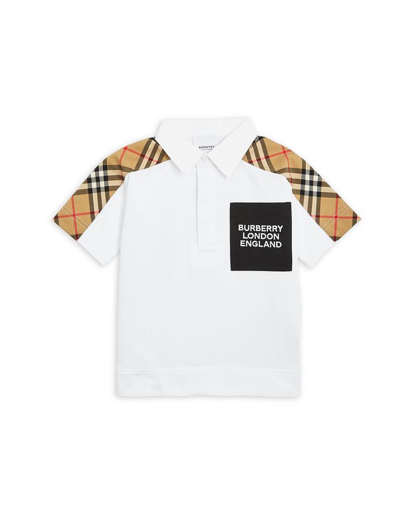 商品Burberry|Boys' Johnathan Vintage Check Piqué Shirt - Baby, Little Kid, Big Kid,价格¥1034-¥1256,第1张图片