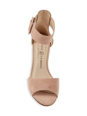 Rumor Faux-Suede Block-Heel Sandals 商品