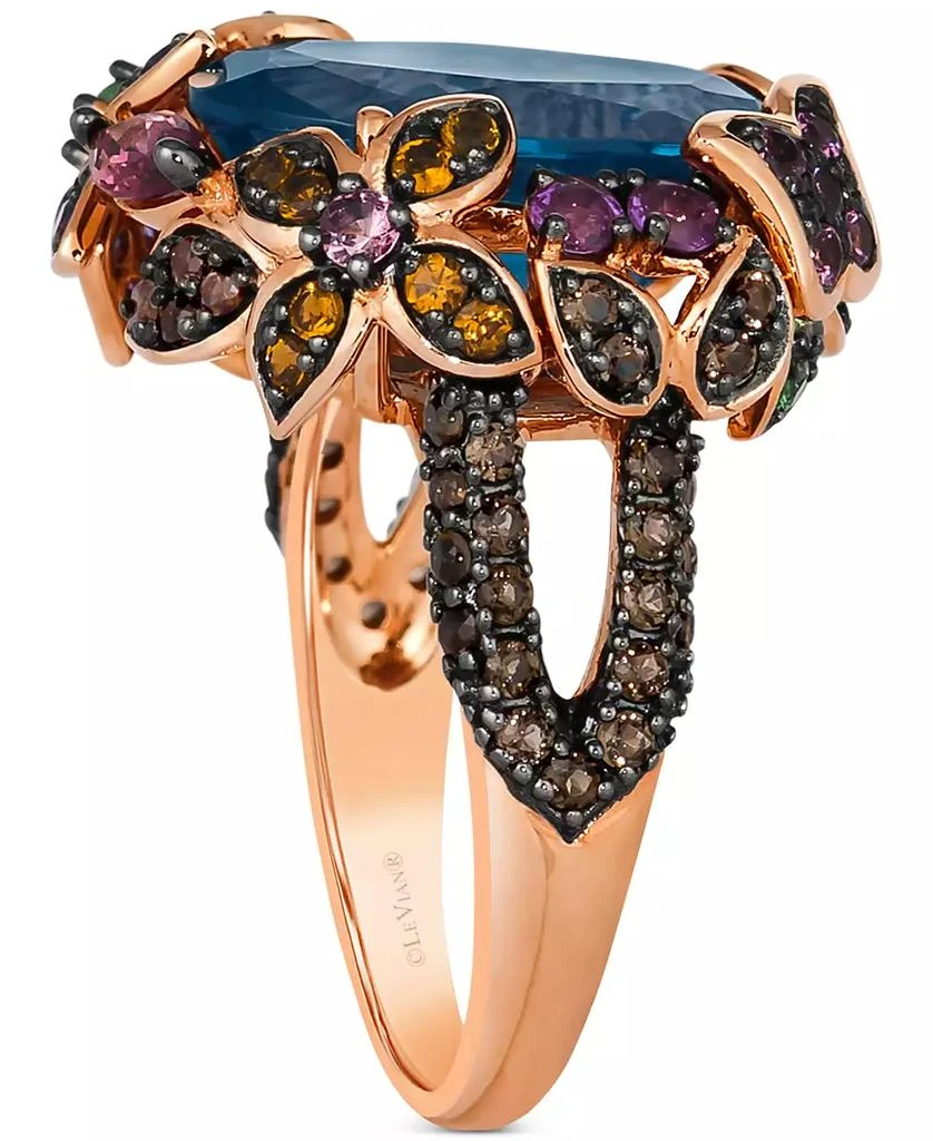 商品Le Vian|Multi-Gemstone (7-3/4 ct. t.w.) & Nude Diamond (1/10 ct. t.w.) Statement Ring in 14k Rose Gold,价格¥15316,第3张图片详细描述