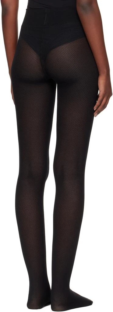 商品Wolford|Black Cotton Net Tights,价格¥478,第3张图片详细描述