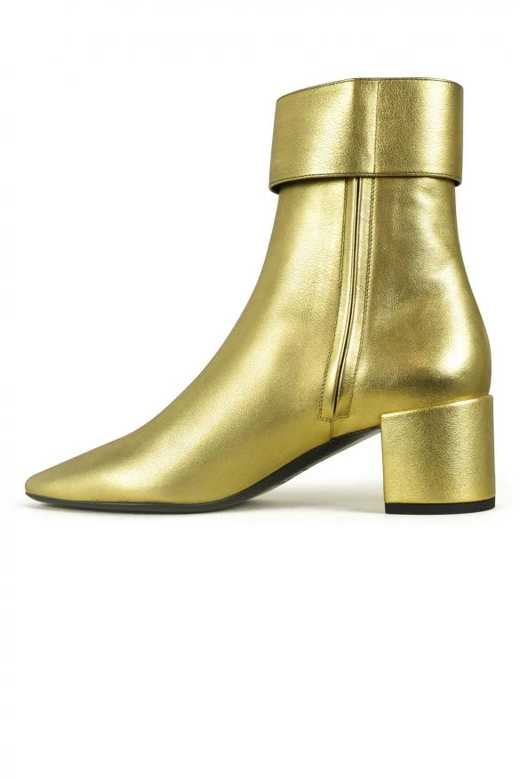 商品Yves Saint Laurent|Women luxury shoes saint laurent joplin ankle boots in golden leather,价格¥6092,第4张图片详细描述