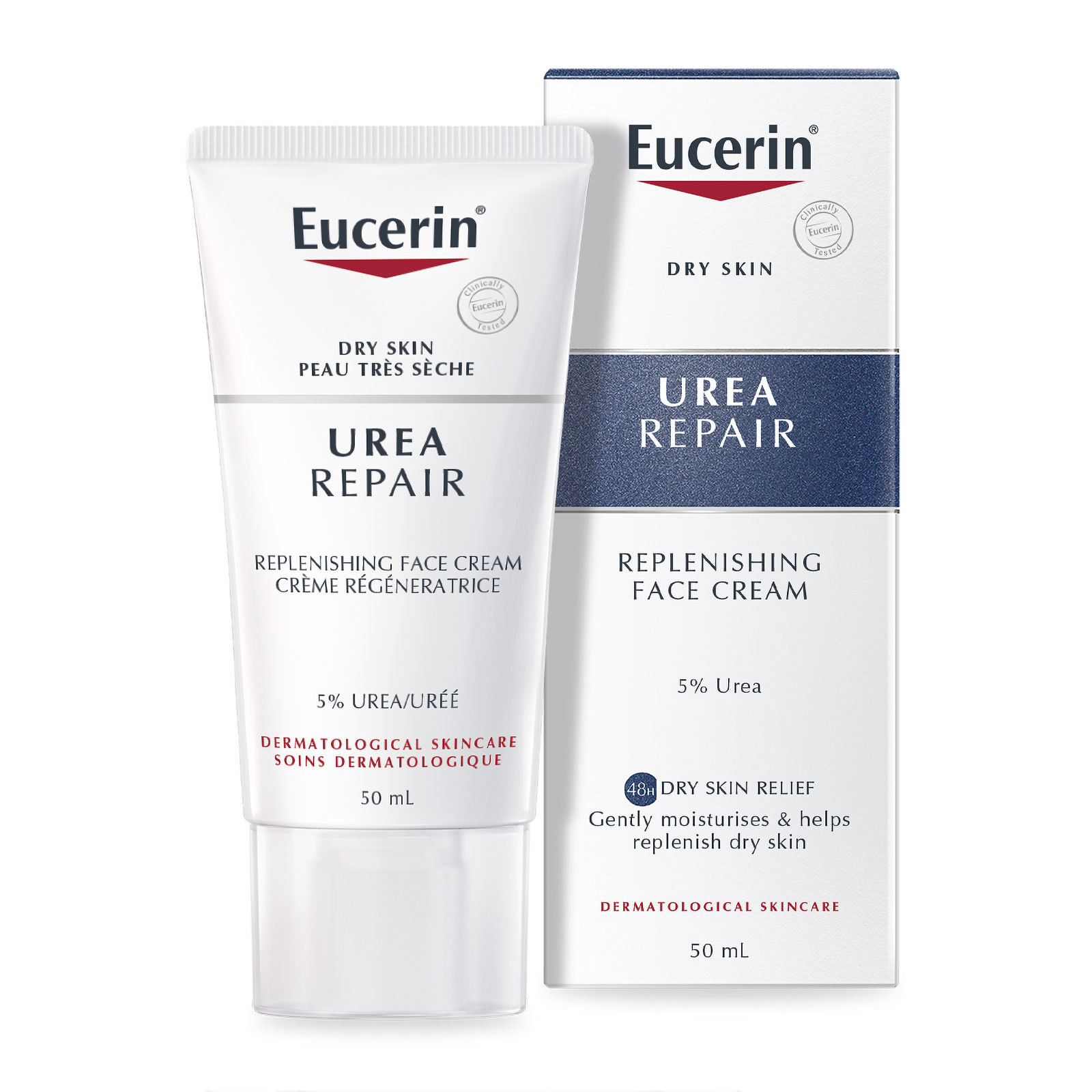 商品Eucerin|Eucerin 优色林 抗干燥保湿舒润面霜 5%尿素 50ml,价格¥126,第1张图片