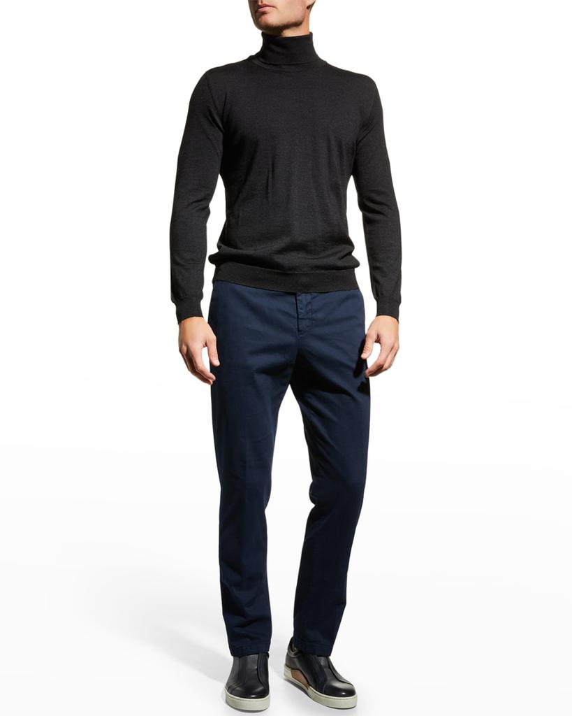 Men's Cashmere-Silk Turtleneck Sweater商品第3张图片规格展示