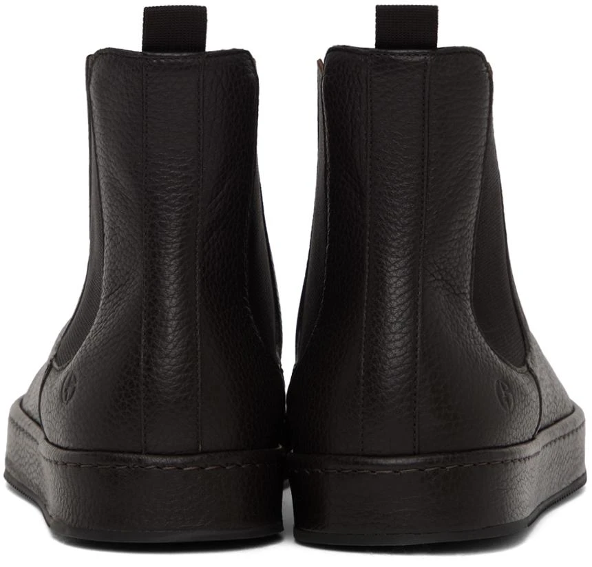 商品Giorgio Armani|Black Moc Toe Chelsea Boots,价格¥5450,第2张图片详细描述