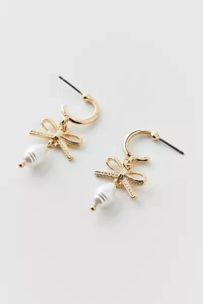 商品Urban Outfitters|Bow Charm Hoop Earring,价格¥38,第3张图片详细描述